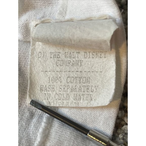 Vintage 1991 Large Disney Mickey Minnie Mouse Embroidered Single Stitch T-Shirt - Picture 5 of 10